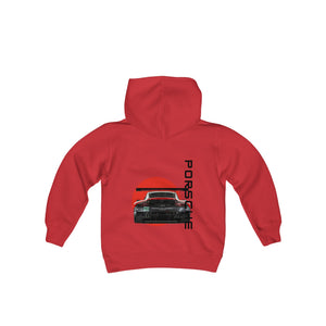 Porsche Back design - Kids Youth Heavy Blend Hoodie