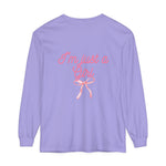 I'm just a Girl -Bow- Garment-dyed Long Sleeve T-Shirt