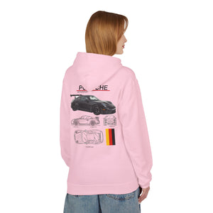 Black Porsche GT3 RS - Midweight Soft style Fleece Hoodie