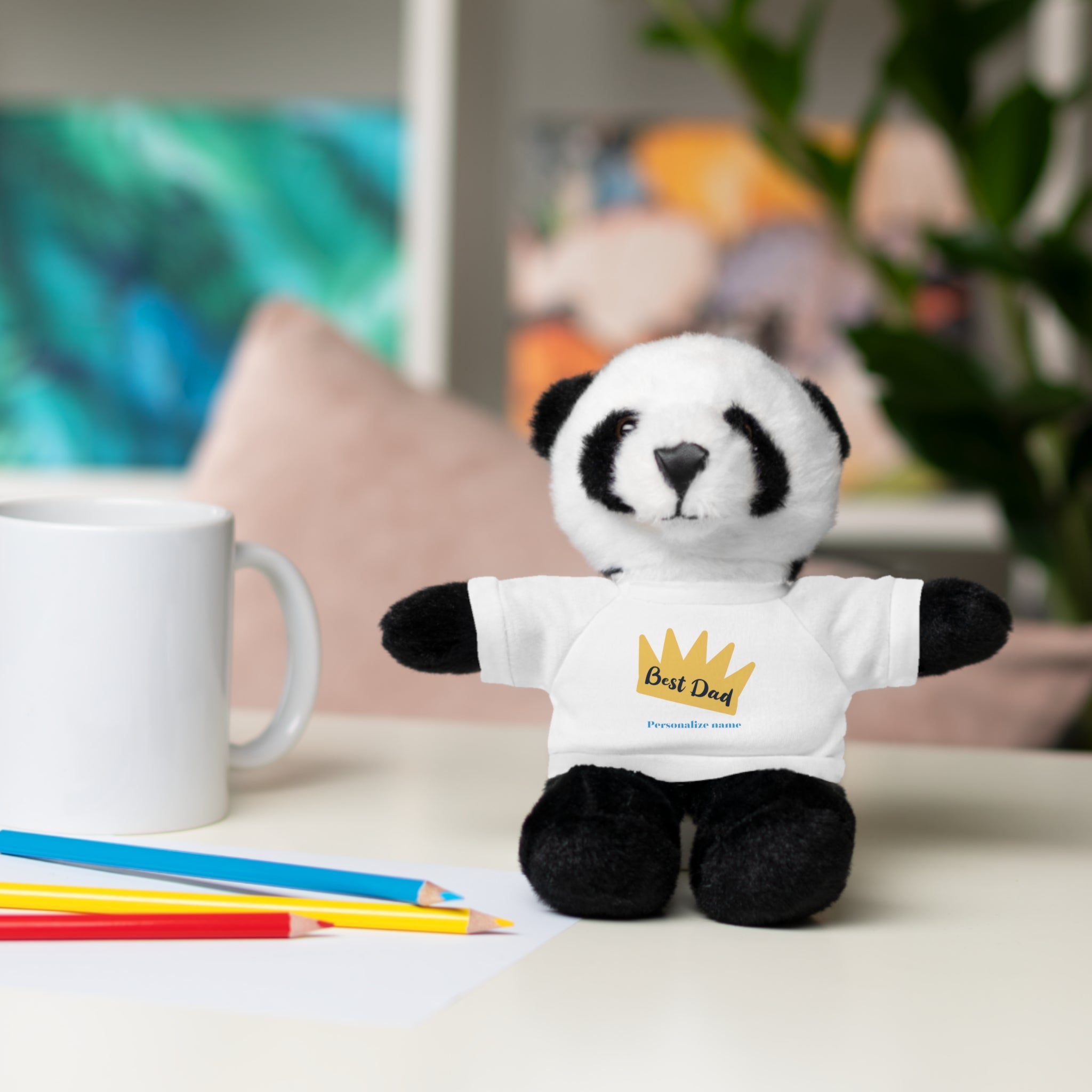 Best Dad - Personalize name - Stuffed Animals with Tee