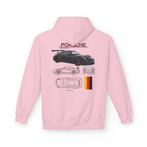 Black Porsche GT3 RS - Midweight Soft style Fleece Hoodie