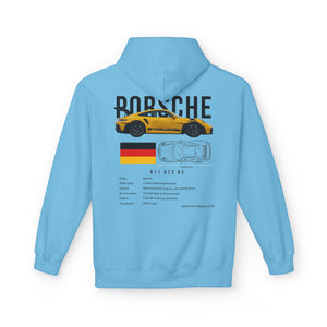 Yellow Porsche GT3 RS - Midweight Soft style Fleece Hoodie