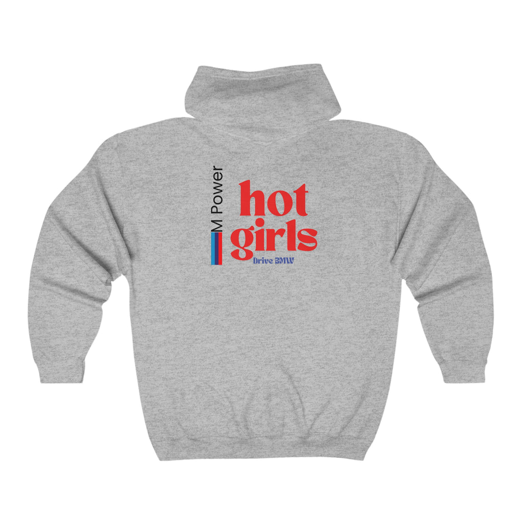 Hot Girls Drive BMW Heavy Blend™ Full Zip Hoodie