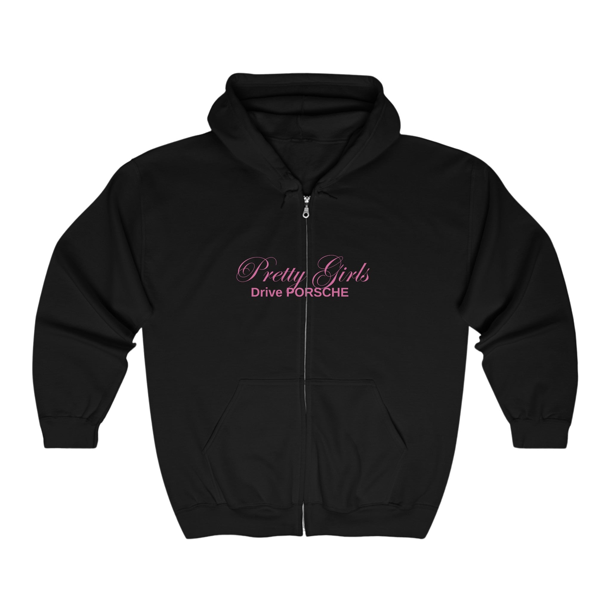 Pretty Girls Drive Porsche - Back design - Zip Hoodie