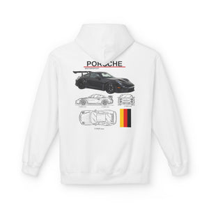 Black Porsche GT3 RS - Midweight Soft style Fleece Hoodie