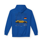 Yellow Porsche GT3 RS Design - Midweight Soft style Fleece Hoodie