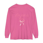 I'm just a Girl -Bow- Garment-dyed Long Sleeve T-Shirt