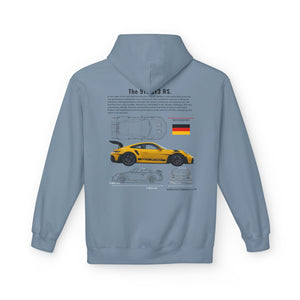 Yellow Porsche GT3 RS Design - Midweight Soft style Fleece Hoodie