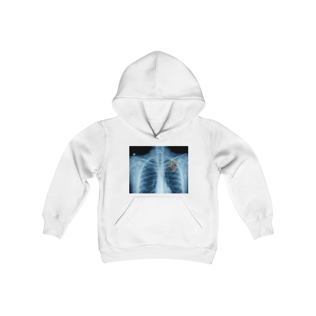 Kids Porsche fan - Xray with back design included - Kids Youth Heavy Blend Hoodie