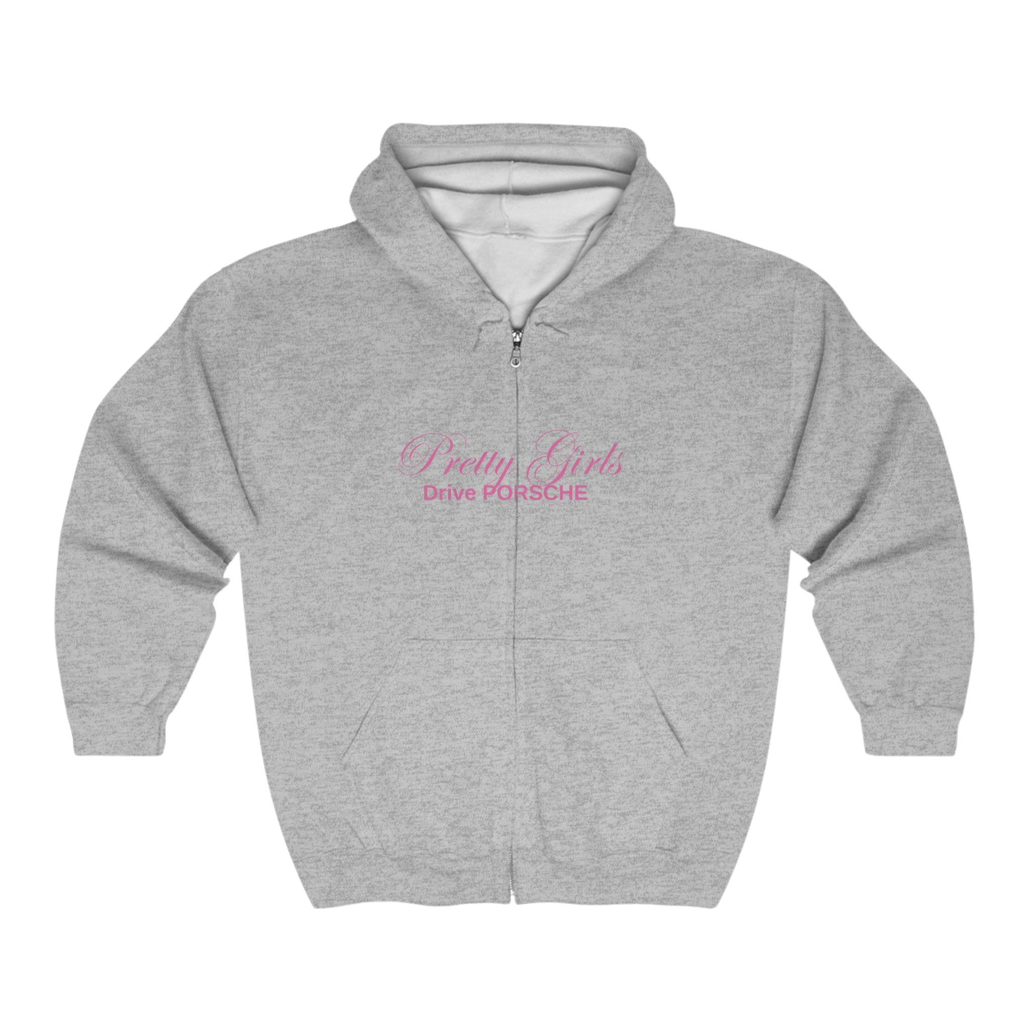 Pretty Girls Drive Porsche - Back design - Zip Hoodie