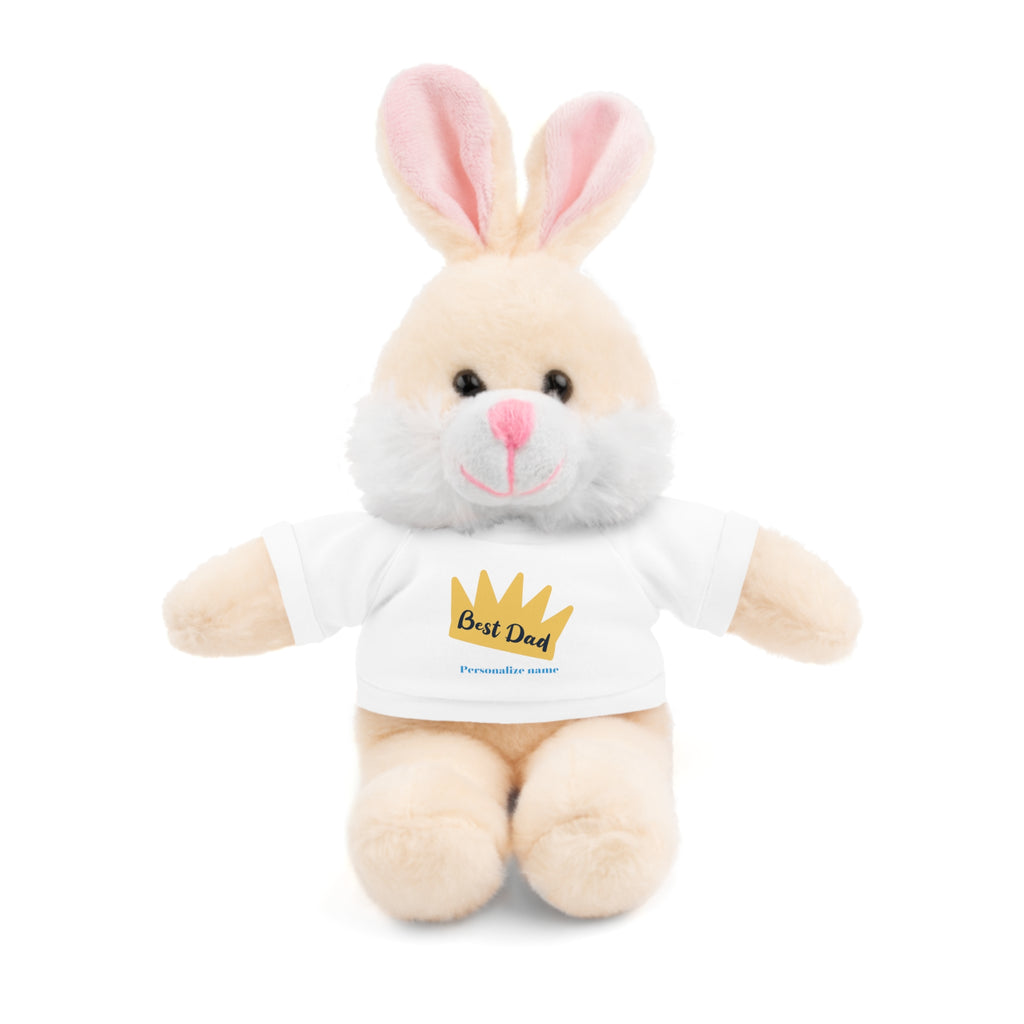 Best Dad - Personalize name - Stuffed Animals with Tee