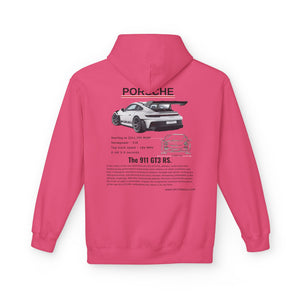 White Porsche GT3 RS - Midweight Soft style Fleece Hoodie