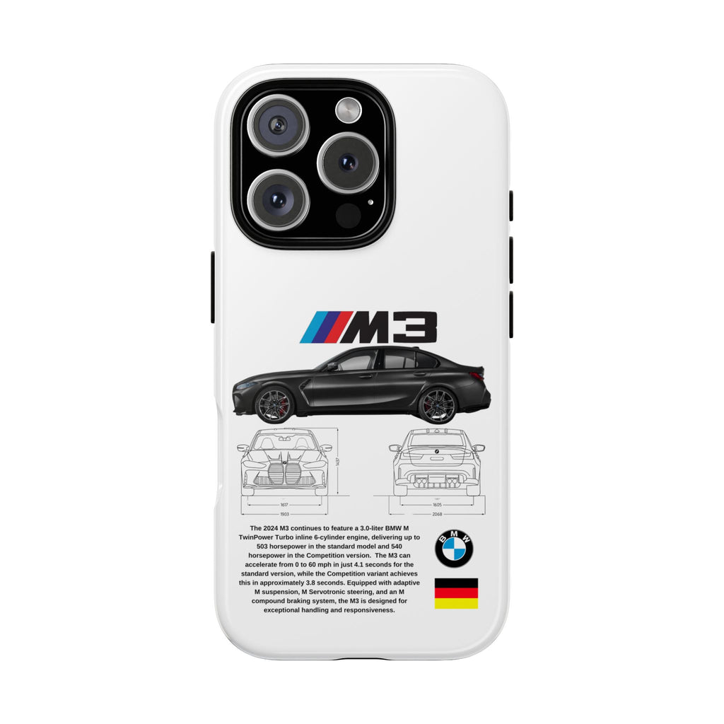 BMW M3 Tough iPhone Cases - Custom Name available