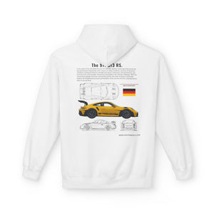 Yellow Porsche GT3 RS Design - Midweight Soft style Fleece Hoodie